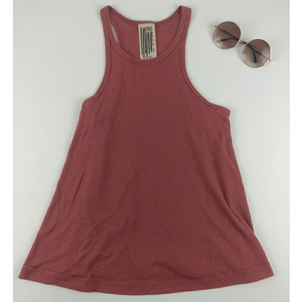 Free People ribbed flowy tank top